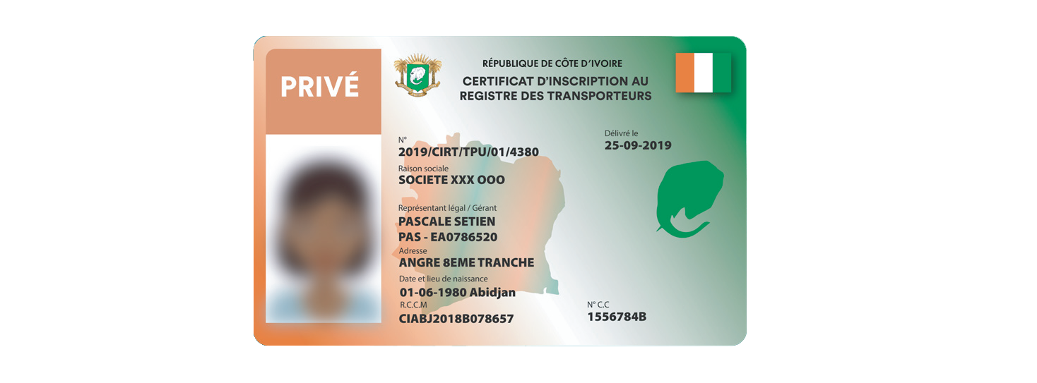 Carte de transporteur